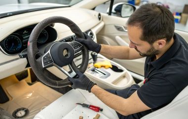 Перетяжка керма: оновлення стилю та комфорту авто