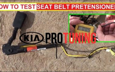 B1732 Kia: Код ошибки и расшифровка КЗ на массу в цепи анкерного преднатяжителя сидения водителя